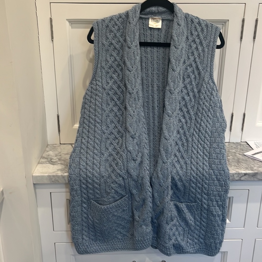 Kilronan Merino Wool Open Front Vest - image 2
